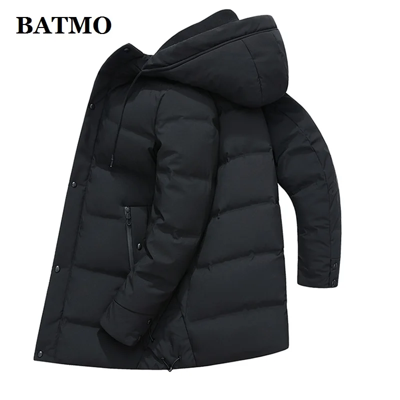 BATMO Новое поступление зима 90% белый утиный пух с капюшоном куртки мужские, мужские зимние пуховики, мужское зимнее пальто, YR8099