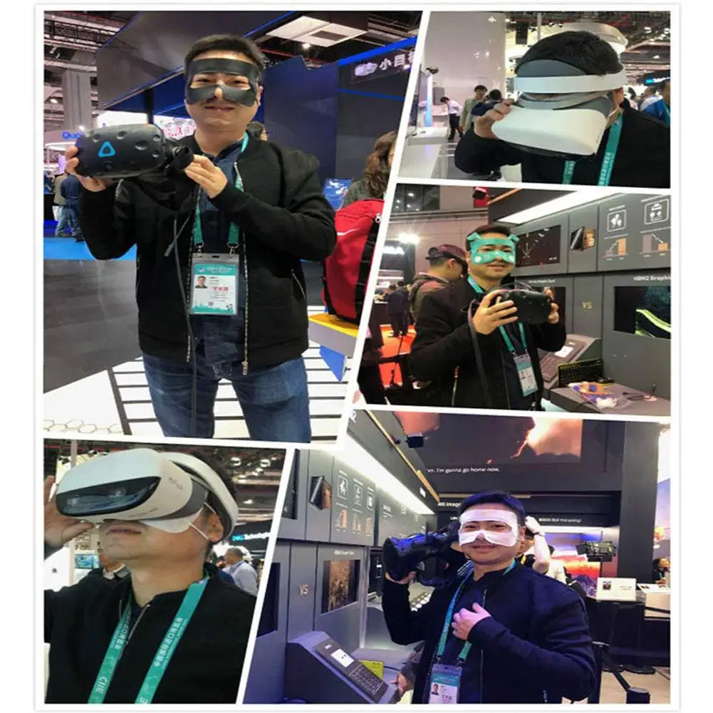 100 Pack Hygiene VR Mask Pad White Disposable Eye Mask For Oculus- Rift 3D Virtual Reality Glasses High Quality And New