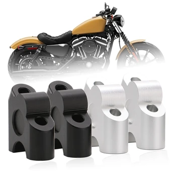 

Anodized 2 Inch Pivoting Motorcycle Handlebar Riser For 7/8" 22mm Fat handleBars Clamp Universal CNC