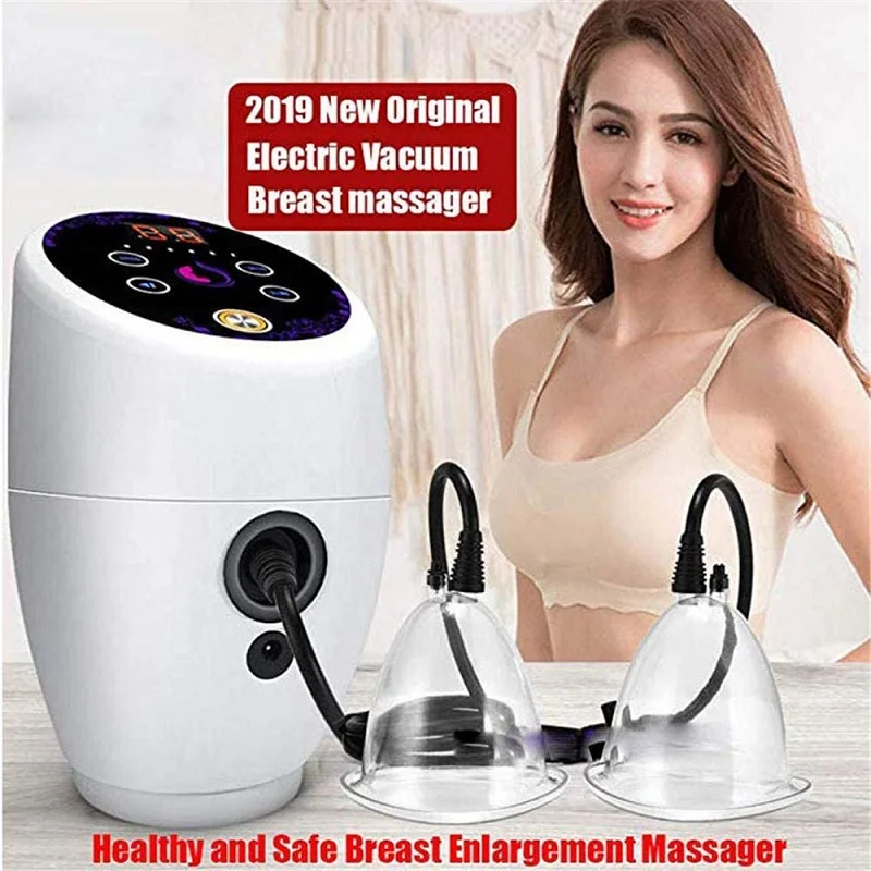 Electric Vacuum Therapy Machine Electric Breast Pumps For Body Slimming Breast Enlargement Suction Pump Massage Cup Skin Lifting