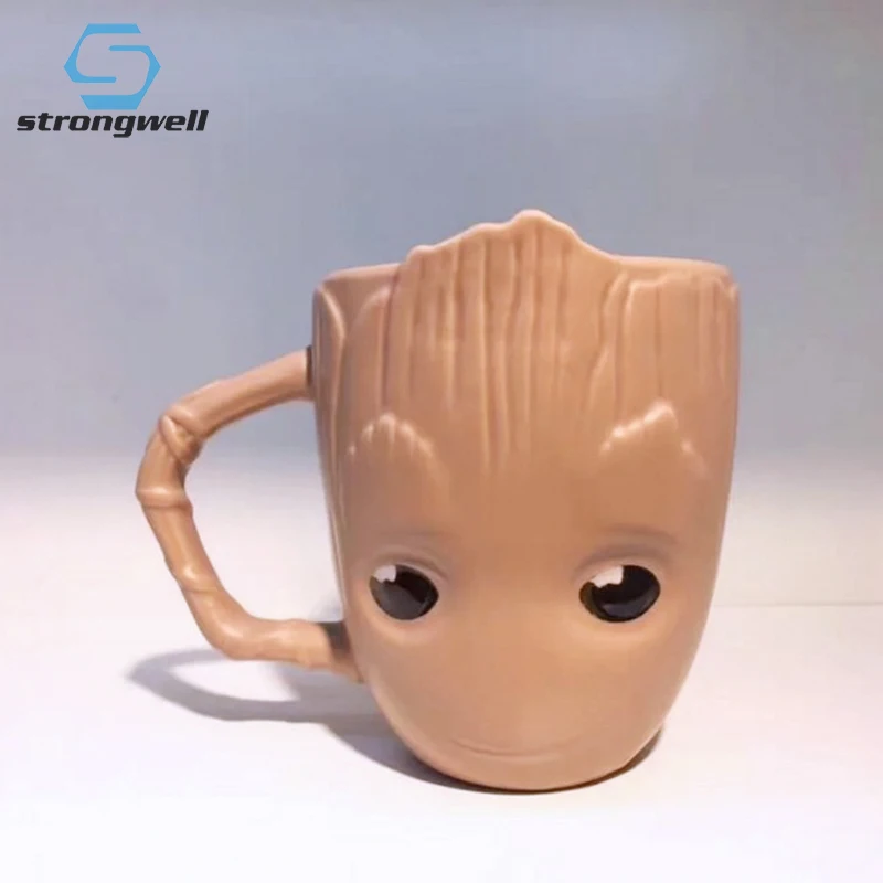 

Strongwell Baby Groot Doll Ceramic Mug Coffee Cup Tree Man Model Marvel Guardians Groot The Galaxy Avengers Figurine Kids Cute