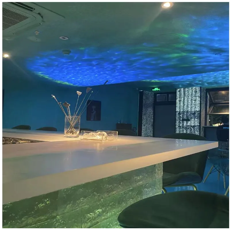 Ocean water waving  Lamp indoor atmosphere Light with 50W, 80W,150W outdoor Waterproof Led Projector for Park,Bar,Swimming pool 6