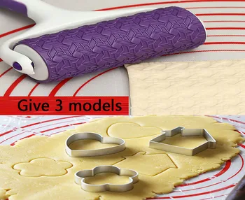 

Rouleau de pâtisserie de rouleau de motif amovible de matrice de bonbons mous en relief