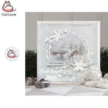 

Wreath DecorationMetal Cutting Dies Scrapbooking Stencil DIY Decorative Craft Embossing Die Cuts Card Making New Dies For 2019