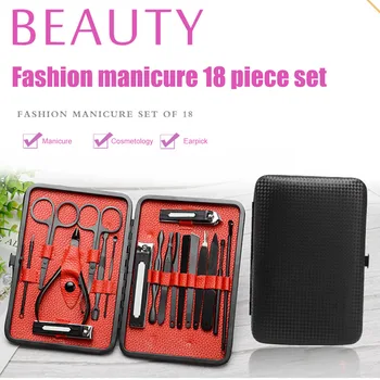 

Wholesale 18pcs/set Nail Clipper Kits Beauty Manicure Pedicure Tools Set for Home Salon M3