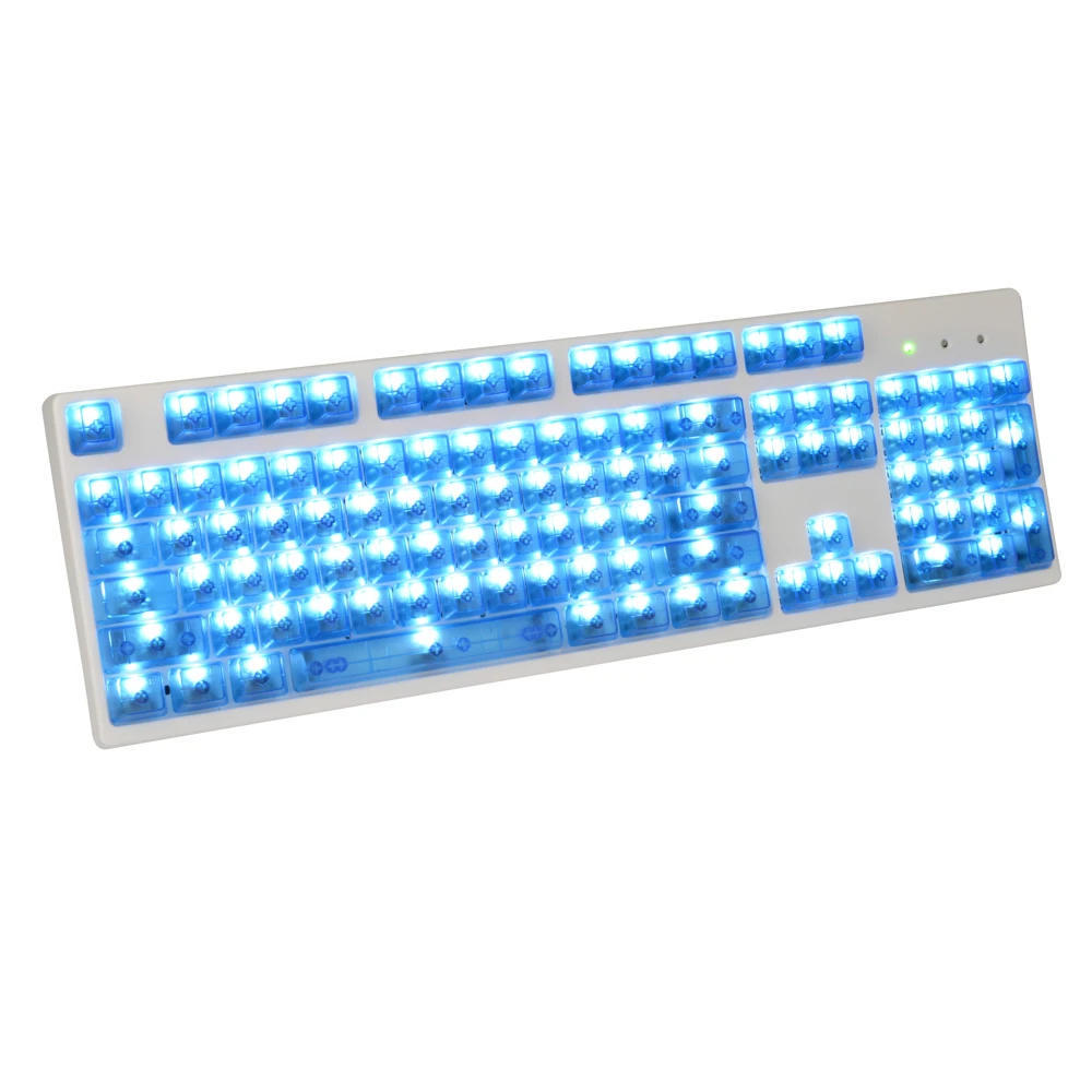 104 из АБС-пластика, с гравировкой механическая клавиатура полный прозрачный R4 для Cherry Переключатель клавишный колпачок - Цвет: blue
