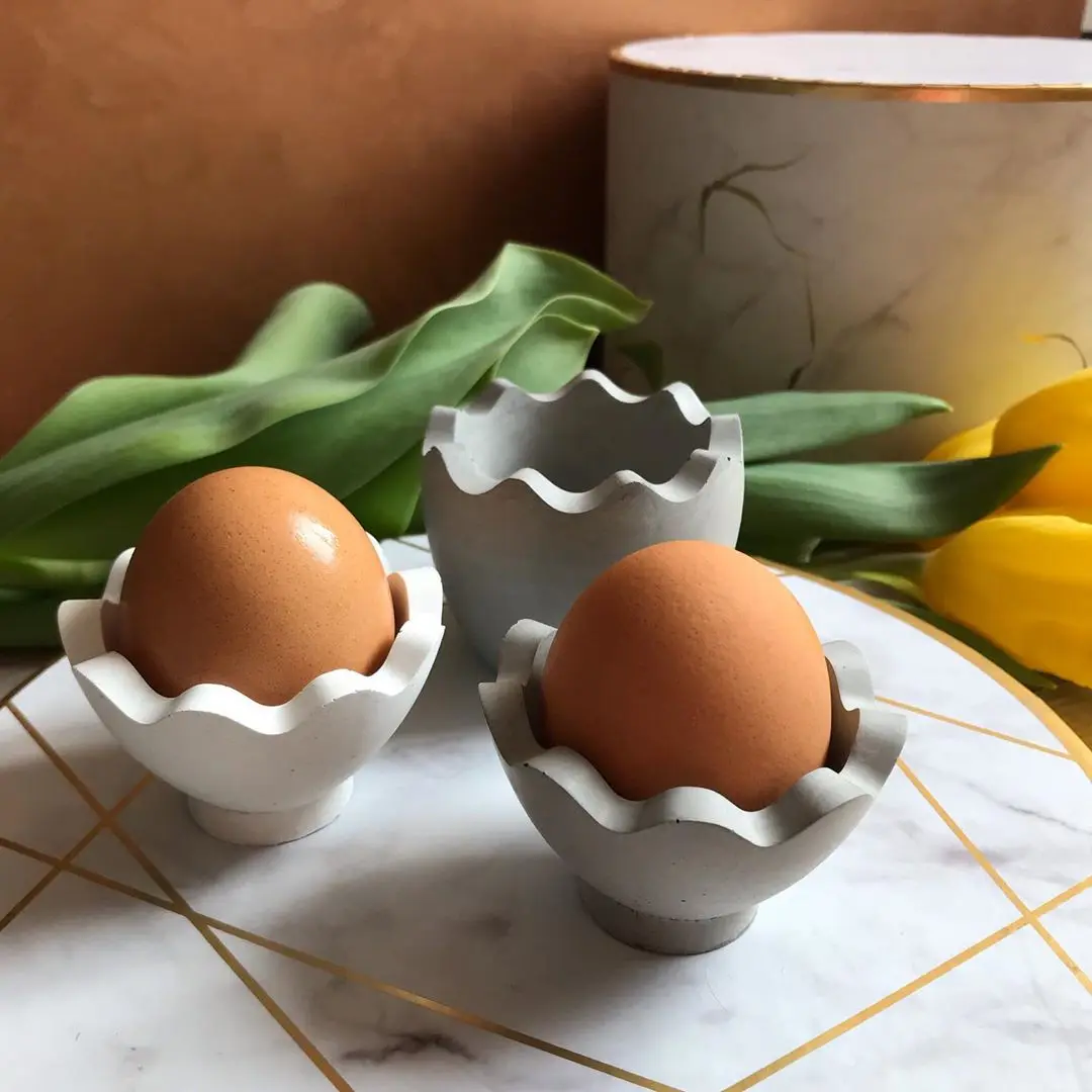 Concrete Eggshell Molds Resin Mold for Jewelry Box Making DIY Egg
