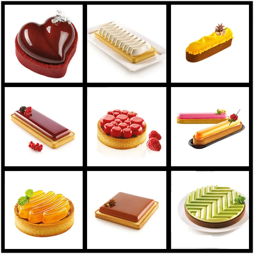 

Pastry Tart Mould Dessert Pan Silicone Cake Mold For Baking Mousse Tartlet Decoration Mould Tools DIY Bakeware Baking Tools