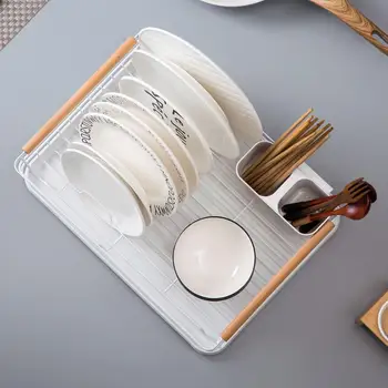 

Foldable Dish Rack Kitchen Storage Holder Drainer Bowl Tableware Plate Portable Drying Rack Home Shelf Dinnerware CF-82