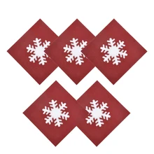 Drink Coaster Absorbent Felt Coasters Snow Flake For Home Snowflake Fashion