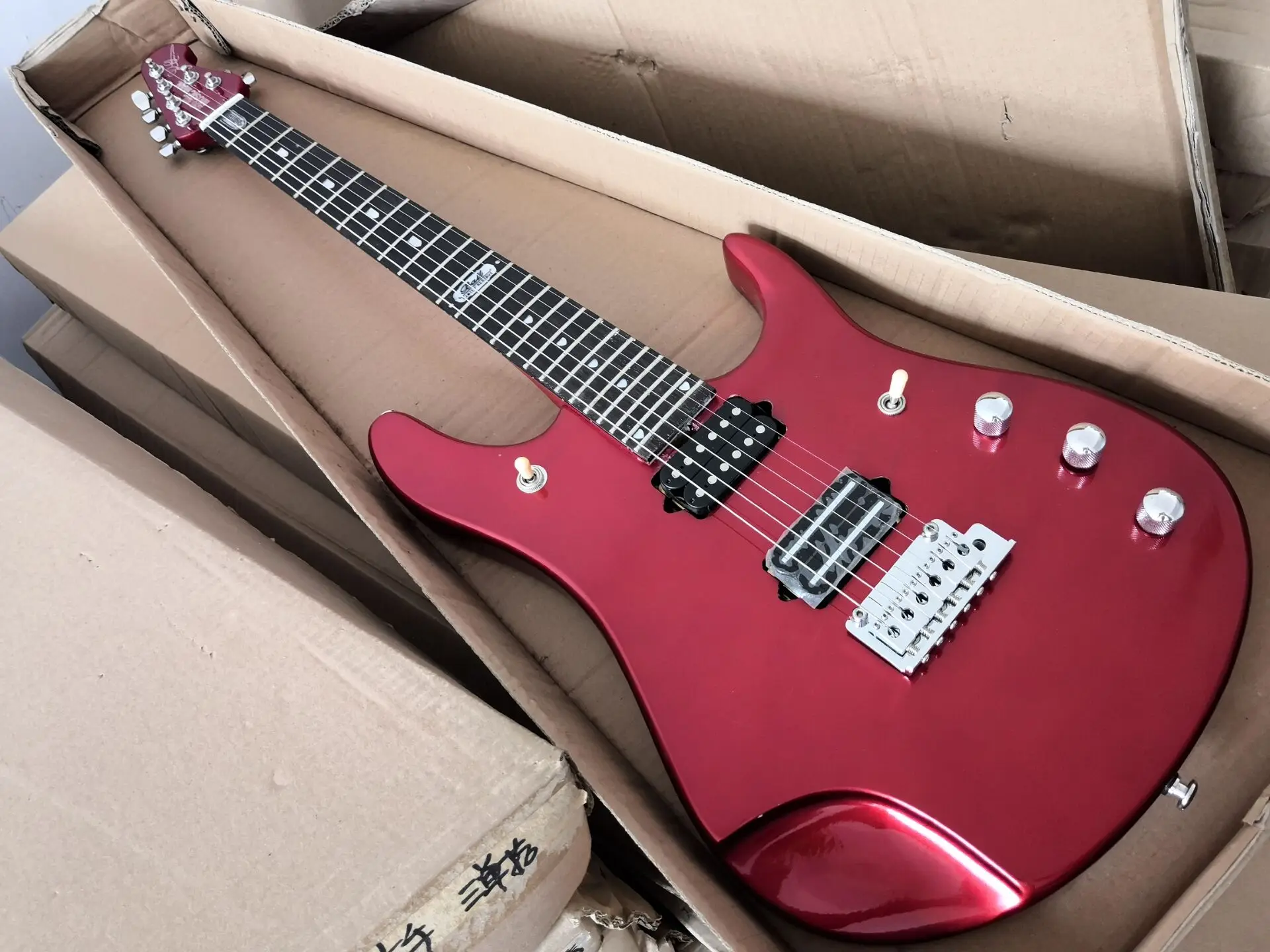 Высококачественная электрическая гитара Musicman JP с подписью john Petrucci и надписью Flame
