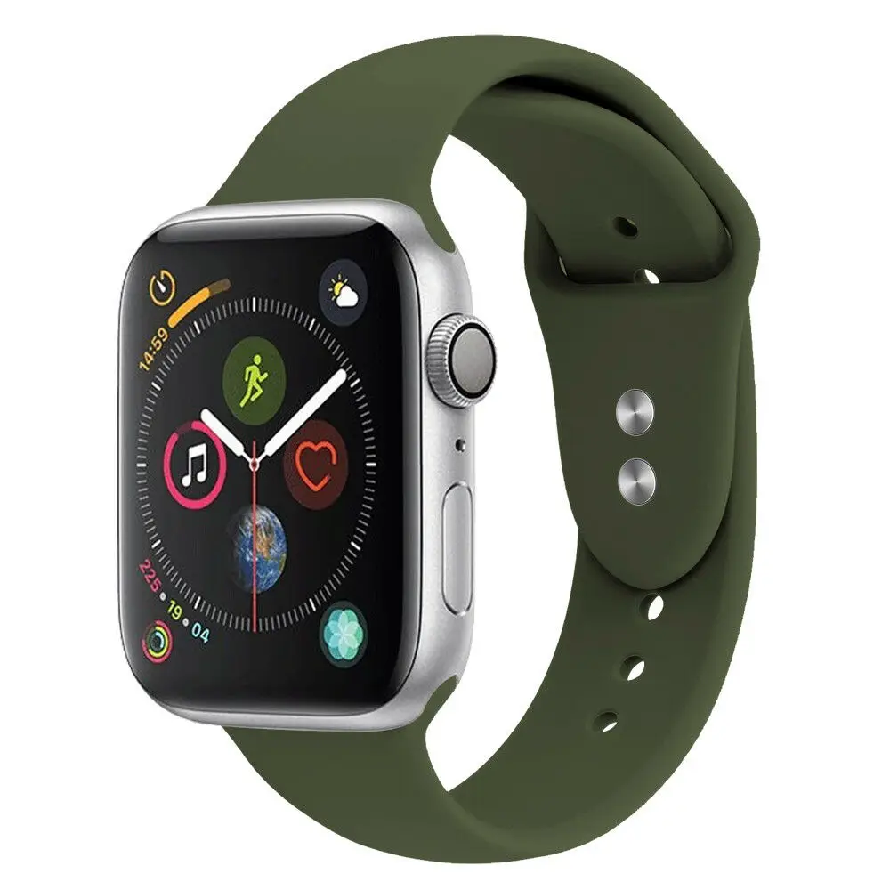 Сменный силиконовый спортивный ремешок 38 мм 44 мм для Apple Watch Series 1 2 3 4