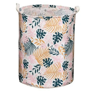 

Large Laundry Basket Waterproof Round Cotton Linen Collapsible Storage Bin with Handles for Hamper,Kids Room,Toy Storage