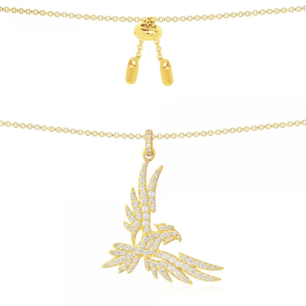 

Luxury brand new design AAA cubic zirconia gold eagle pendant necklace,fashion women zircon monaco 925 sterling-silver jewelry