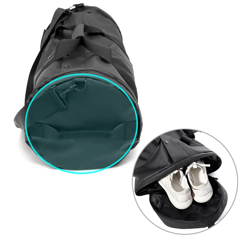 New Large Capacity Travel Bags Waterproof PVC Duffle Handbag Sports Gym Bag With Shoes Pocket Multi-pocket Shoulder Bag XA347F