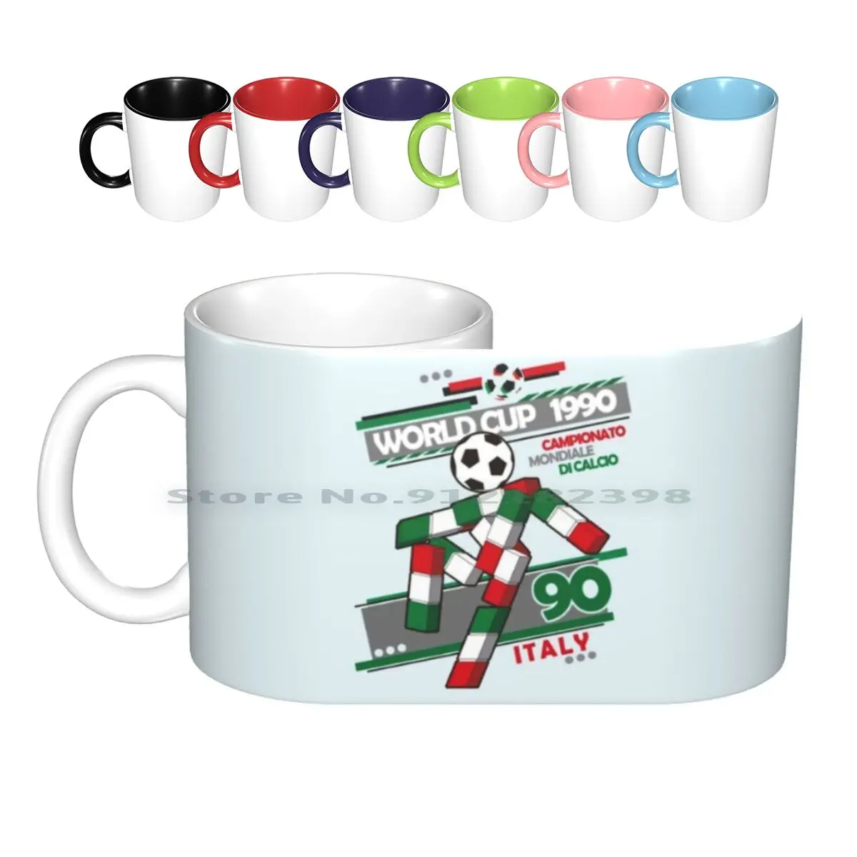 Ciao-Italia 90 Tazze In Ceramica Tazze Da Caffè Tazza Da Tè Al Latte Italia 90 Italia 1990 Italia Campionato Mondiale Di Calcio Calcio Futbol