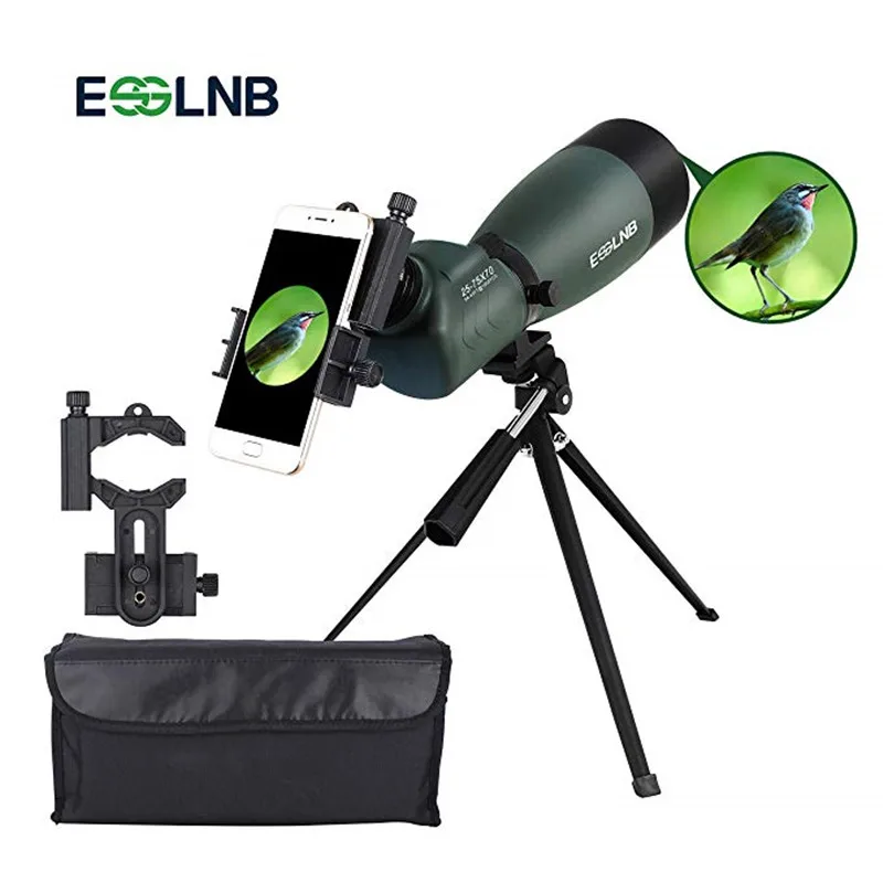 Monocular Spotting Scope BAK4 Telescope Waterproof With Tripod & Phone Adapter 