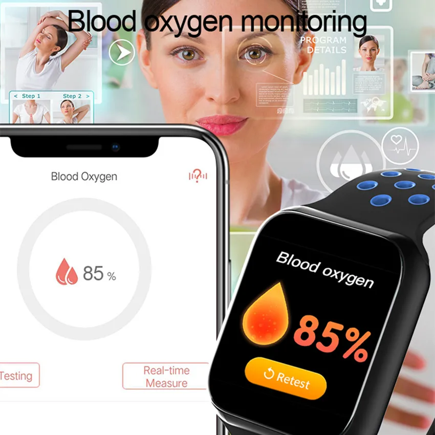  Upgraded F8 Smart Watch Heart Rate Monitor Fitness Tracker Bracelet IP67 Waterproof Smartwatch 15 D - 4000127224906
