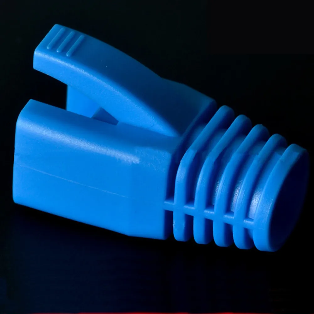 Защитный чехол с крышками RJ45 Cat6a Cat7 оболочка сетевые разъемы кабеля Ethernet цветной