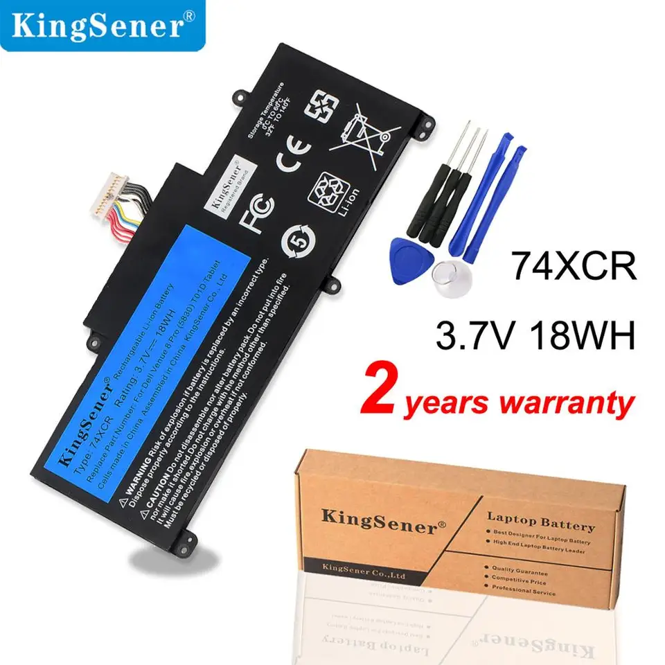 Kingsener 74xcr 074xcr Laptop Battery For Dell Venue 8 Pro 50 T01d Vxgp6 X1m2y Tablet Series 3 7v 18wh Laptop Batteries Aliexpress