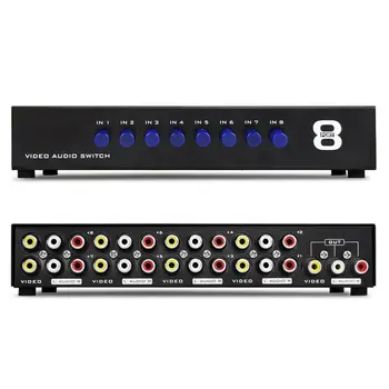 

8 In 1 Out 8 port Converter Selector Box Audio Video AV Composite AV Switch Box AV Switcher Splitter
