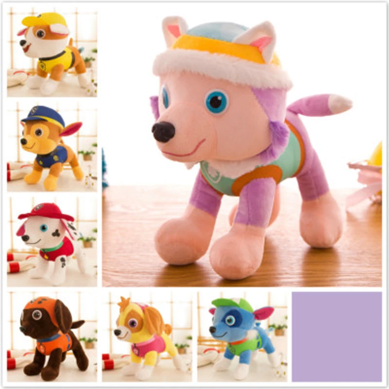 25 см 30 см Набор Paw Patrol экшн-игрушки для детей собака мягкая плюшевая анимэ кукла щенок собака игрушки детские плюшевые игрушки кукла модель подарки - Цвет: CAMEL