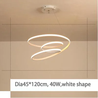 Model 2 white shape Домашний современный светодиодный подвесной светильник для гостиной, столовой, висячие лампы для дома, светодиодный подвесной потолочные светильники, светильники, золотые и белые и черные - Цвет корпуса: Model 2 white shape