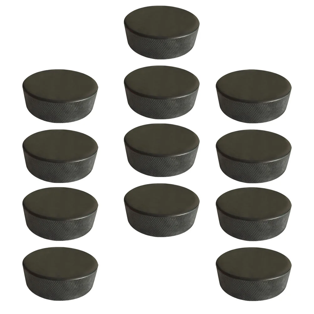 12pcs Rubber Air Hockey Pucks Outdoor Hockey Puck Balls Replacement for