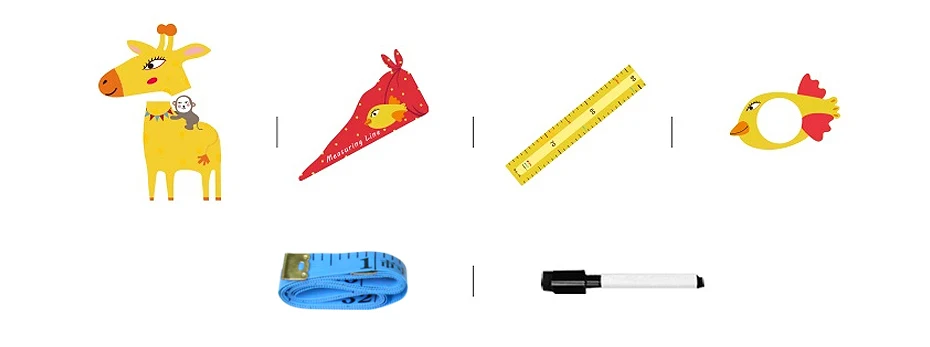 Adesivo de Parede para Crianças Decoração da Arte da Parede Adorável Girafa Altura Medida Quartos Crianças Crescimento Magnético Gráfico Régua Quarto Berçário Decalque 14 para crianças quartos crianças crescimento magnético gráfico