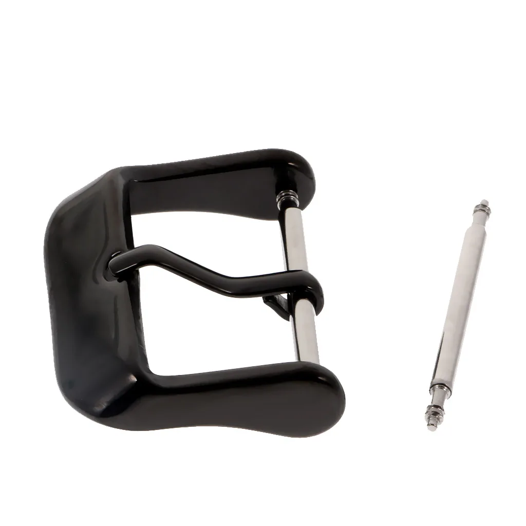 Black Stainless Steel Tang Buckle For Band 18mm 20mm 22mm 24mm 26mm