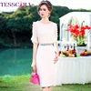 TESSCARA Women Summer Elegant Chiffon Dress Festa High Quality Office Cocktail Party Robe Femme Vintage Designer Pencil Vestidos ► Photo 1/6