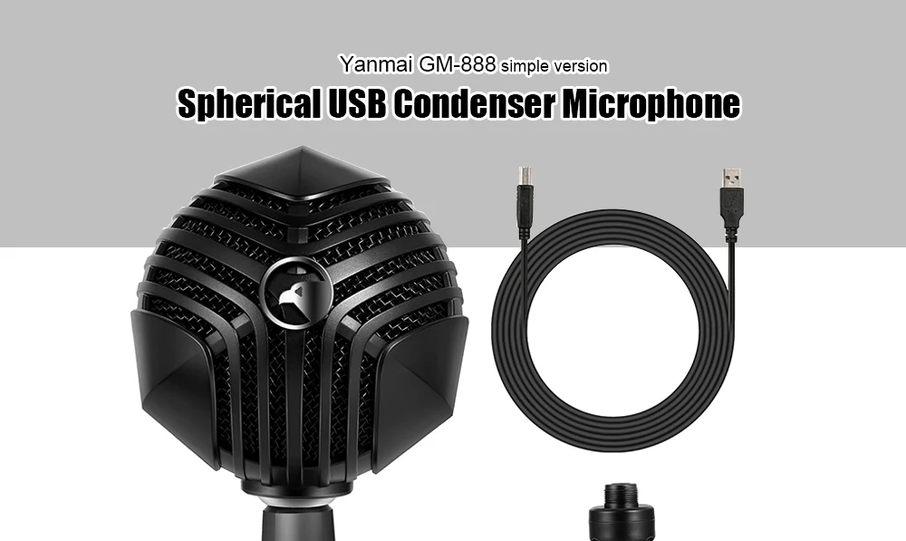 Yanmai Сферический сердечный направленный USB конденсаторный микрофон