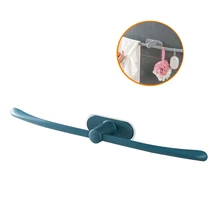 

Bathroom Shelf Towel Bar Self-adhesive Punch-free Plastic Bow Hanging Bathroom Accessories Wall-mounted Towel Rack Storage Rack