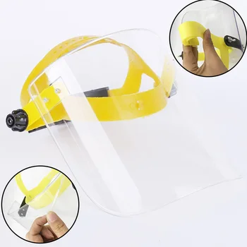 

Safety Transparent Full Face Shield Anti-shock Anti-spatter Anti-saliva Anti Infection Anti-droplets Splash-proof Protective