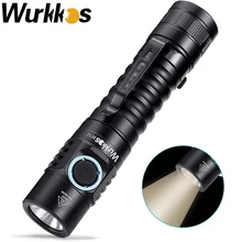  Wurkkos FC11 Pocket Tactical Flashlight 18650 LED 1300lm LH351D Mini Light USB-C Rechargeable Magnetic Tail 2700k-5000k Lamp 