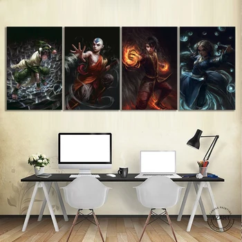 

1pcs Avatar The Last Airbender Zuko/Toph Beifong/Katara/Aang Canvas Art Paintings Anime Poster Wall Decor ,Unframed