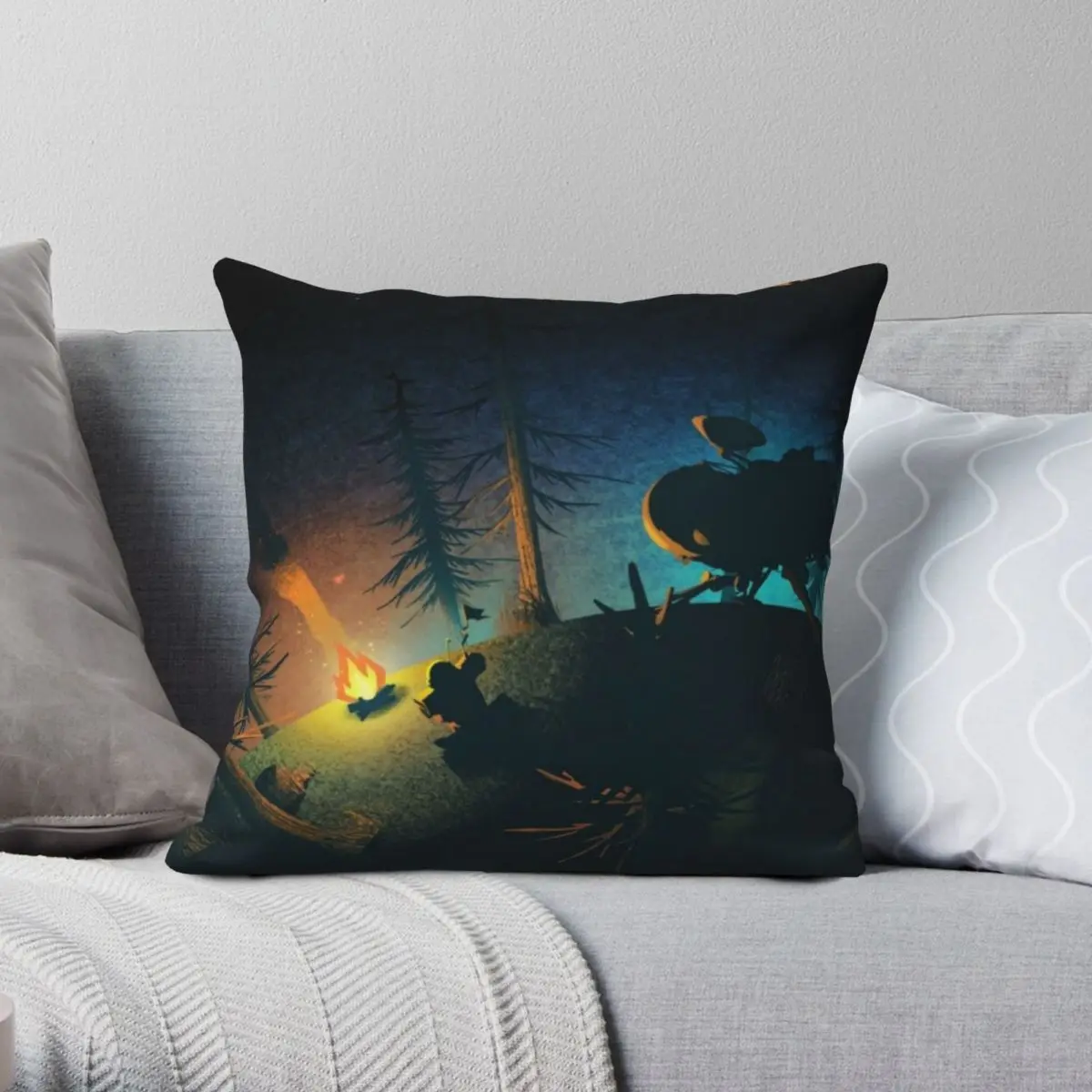 

Outer Wilds Square Pillowcase Polyester Linen Velvet Printed Zip Decor Throw Pillow Case Room Cushion Cover