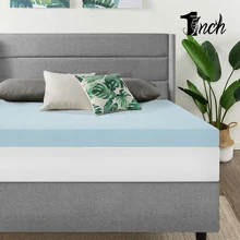 1inchome 3/4INCH GEL MEMORY MATTRESS TOPPER ALL SIZE BAMBOO MATTRESS TOPPER CHARCOAL GEL INFUSED MEMORY FOAM MATTRESS PAD BED