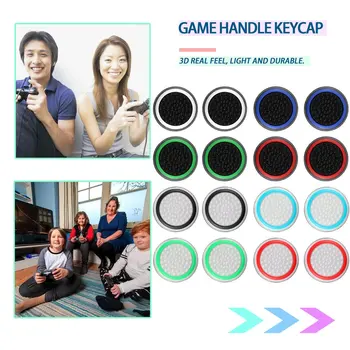 

2pcs Silicone Anti-slip Striped Gamepad Keycap Controller Thumb Grips Protective Cover for PS3/4 for X box One/360