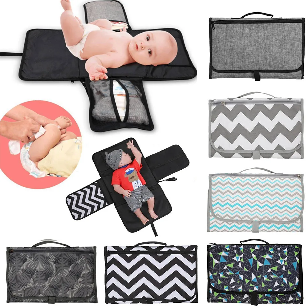 2 Waterproof Diaper Changing Pad,Foldable Infant Urinal Pad Baby Changing Kit for Home Travel Outside Portable Nappy Changing Mat,Travel Changing Mats