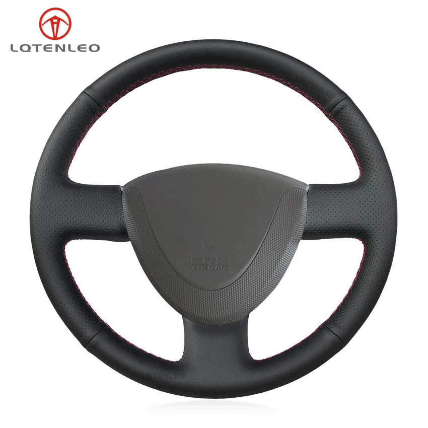LQTENLEO черная искусственная кожа ручная строчка для Honda Civic 2002-2008 Jazz 2001-2007 |