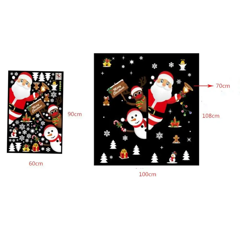 Christmas Decoration For Windows Stickers Merry Christmas Wall Sticker Household Removable Glass Window Wall Sticker New Years