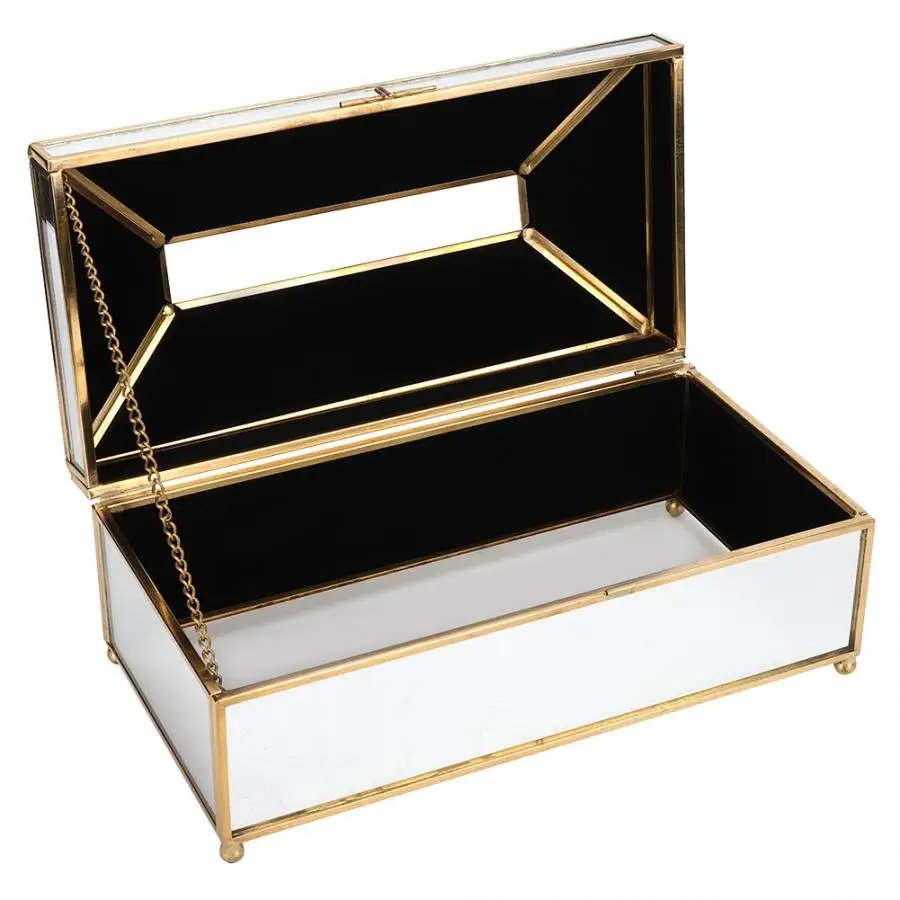 Luxury European Style GlassTissue Box Home Office Desktop Tissue Dispenser Box Paper Holder Extraction Storage Box