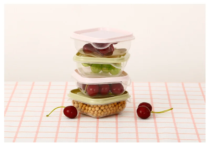 Refrigerator Plastic Fresh-keeping Container Grains Storage Box Microwave Oven Container Size 17-Piece Set Freshness Box Sealed
