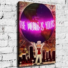 Alec Monopolys Kunst Graffiti Die Welt Ist Ihnen, Malerei Leinwand Moderne Kunst Dekorative Wand Bilder Wohnkultur