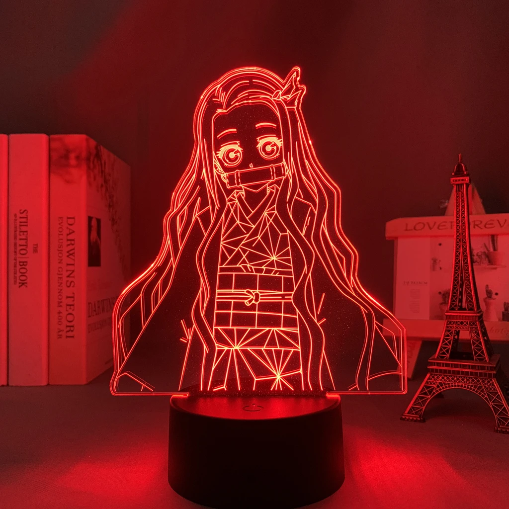 Demon Slayer Nezuko Led Light Anime For Child Bedroom Decor Night Light 