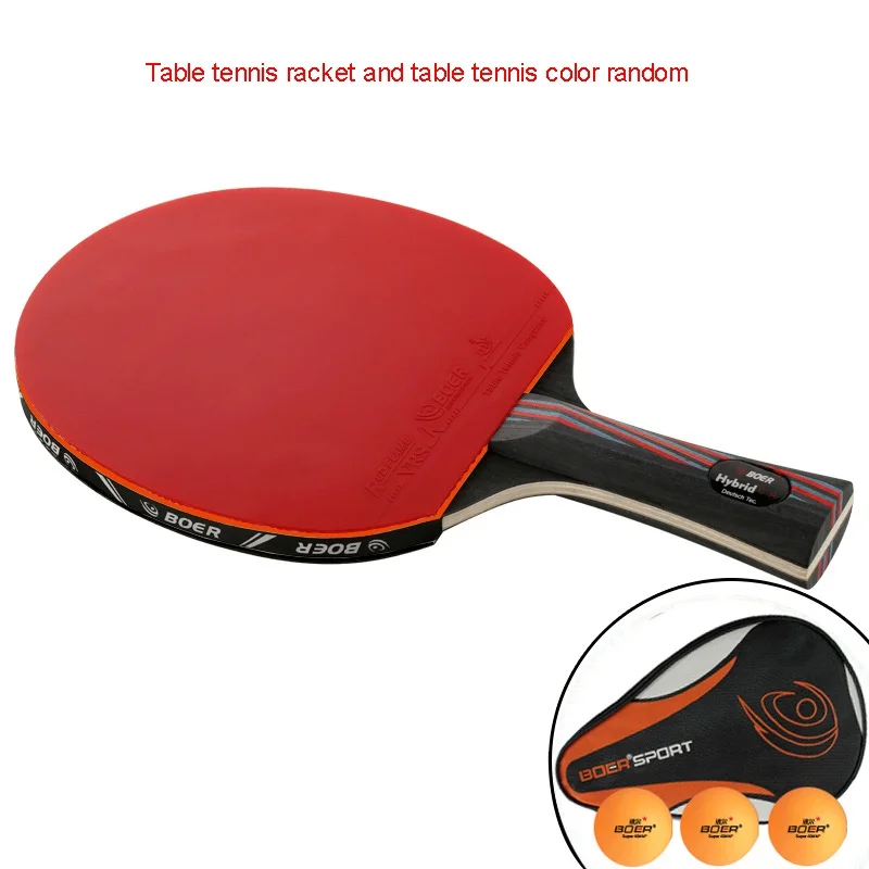 Professional Racket Blade Carbon Fiber Table Tennis Rubber With Double Face Pimples-in Ping Pong Rackets With Bag+3 Balls