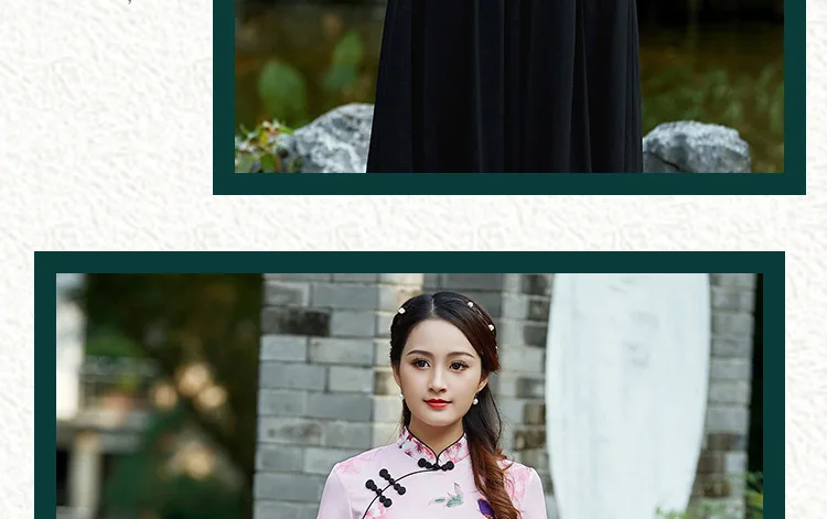 New Medium sleeve Printing cheongsam shirt antique fashion literary retro Tang Suit Tops women's clothing Daily Shirt