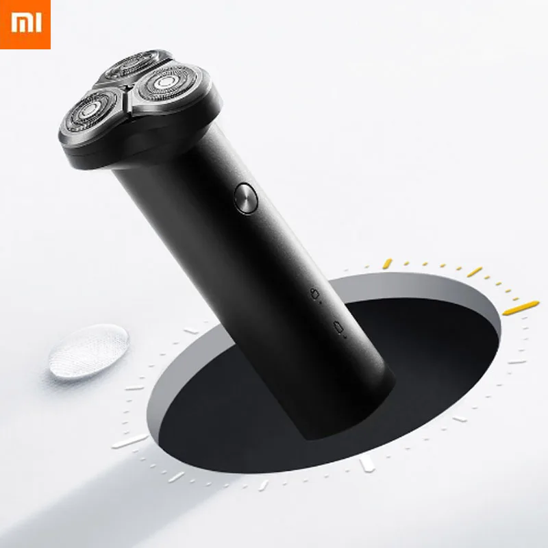 В наличии Xiaomi mi электробритва S300 нержавеющая сталь 3D плавающий шпон двойное