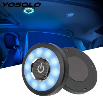 

LED Car Interior Reading Light Square Dome Vehicle Indoor Ceiling Lamp Car Backseat Ceiling Roof Light Kits Magnetic LED Night